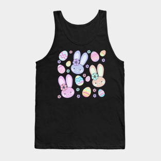 Adorable easter bunny and easter egg illustration Tank Top